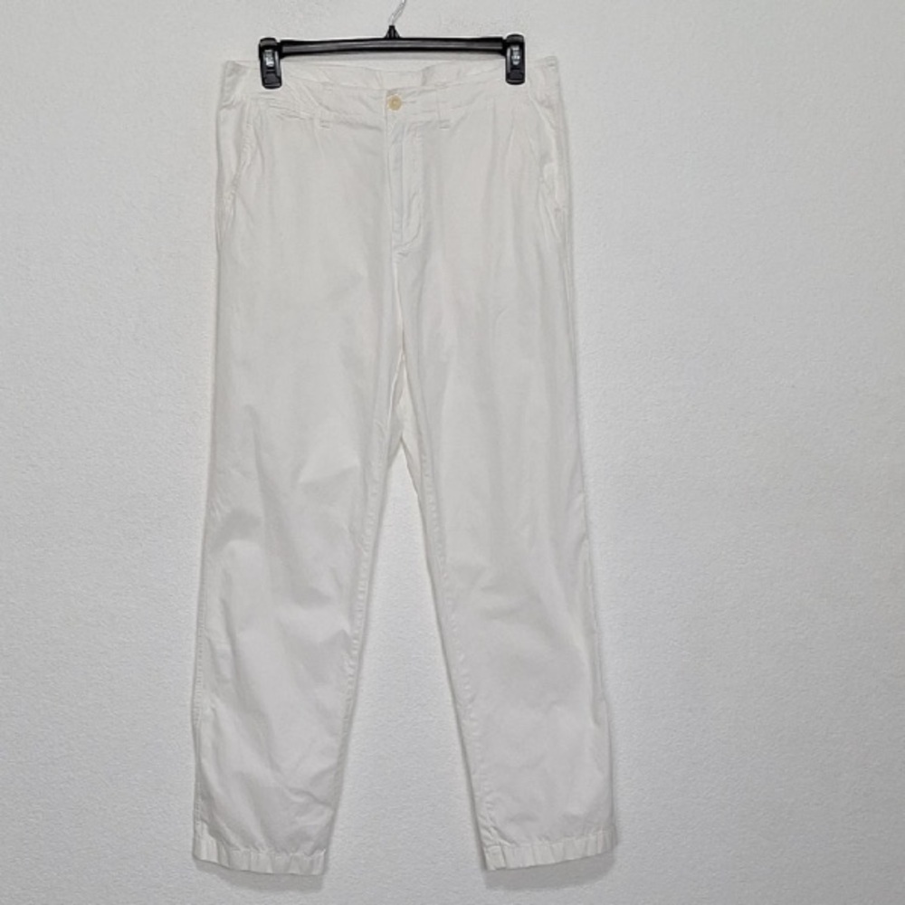 J. Crew Men’s White Preppy Quiet Luxury High Rise Chino Pants Size 34 x 34